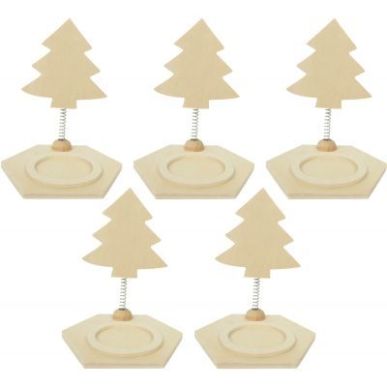 Achetez Lot de 5 bougeoirs sapin à ressort 100372 pas cher sur Ma Rentrée Scolaire