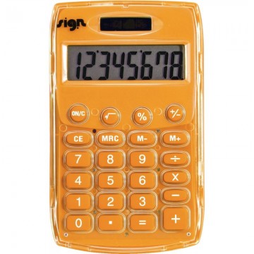 Calculatrice de Poche 8 chiffres SIGN Orange SG17762OG