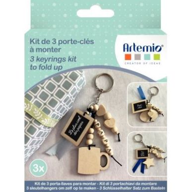 Achetez Kit de 3 porte-clés en bois pour Papa 14003161 pas cher sur Ma Rentrée Scolaire