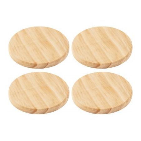 Achetez Lot de 4 dessous de verre en bois, diamètre 10,5 cm 7164 pas cher sur Ma Rentrée Scolaire