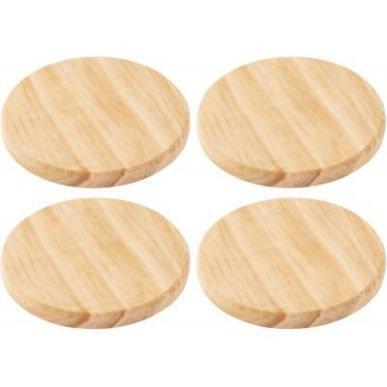 Achetez Lot de 4 dessous de verre en bois, diamètre 10,5 cm 7164 pas cher sur Ma Rentrée Scolaire