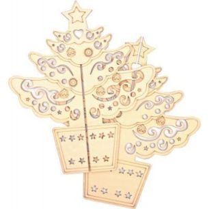 Achetez Lot de 10 sapins de Noël 3D en bois, 2 modèles assortis 100391 GRAINE CRE pas cher sur Ma ..