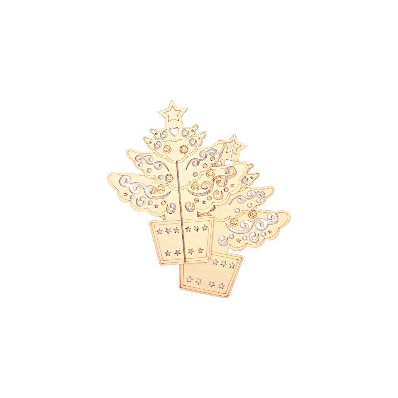 Achetez Lot de 10 sapins de Noël 3D en bois, 2 modèles assortis 100391 GRAINE CRE pas cher sur Ma ..