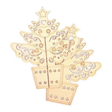 Achetez Lot de 10 sapins de Noël 3D en bois, 2 modèles assortis 100391 GRAINE CRE pas cher sur Ma ..