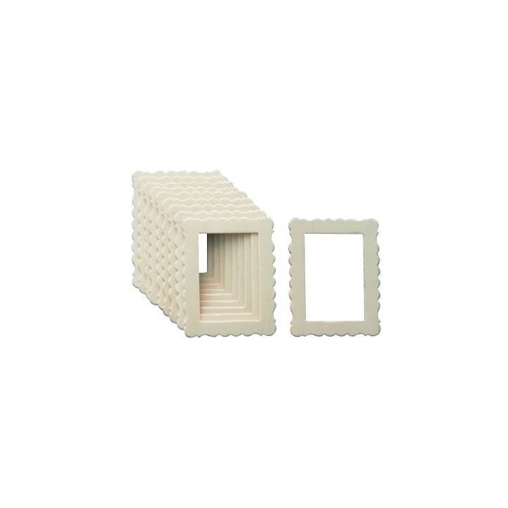 Lot de 10 cadres rectangulaires en bois 2075