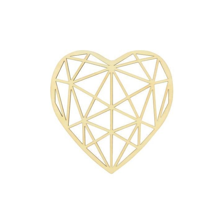 Grand cur origami en bois, diamètre 20 cm 7048