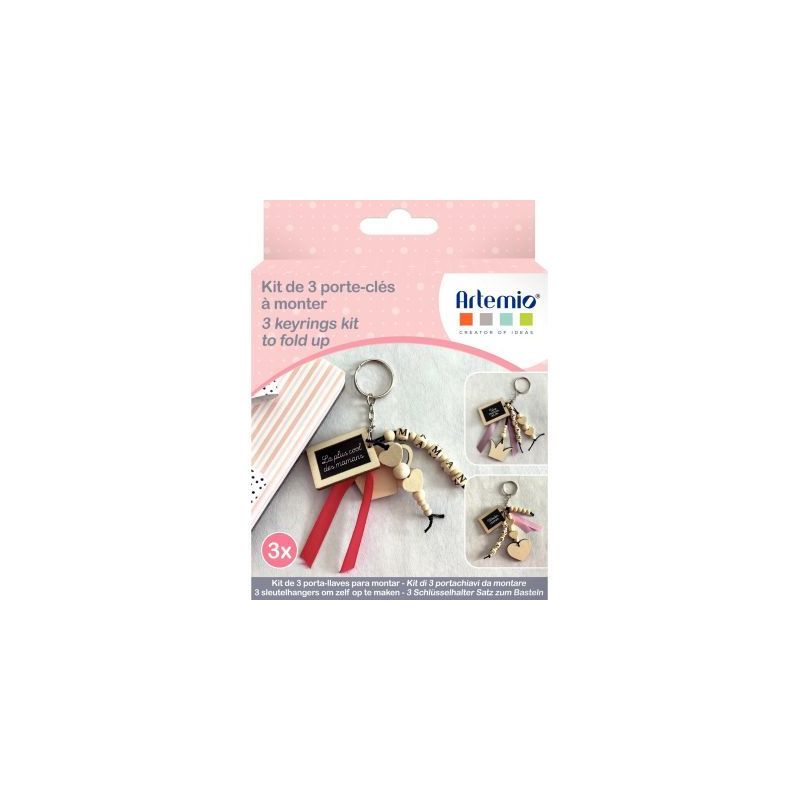 Achetez Kit de 3 porte-clés en bois pour Maman 14003162 pas cher sur Ma Rentrée Scolaire