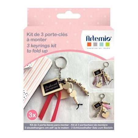 Achetez Kit de 3 porte-clés en bois pour Maman 14003162 pas cher sur Ma Rentrée Scolaire