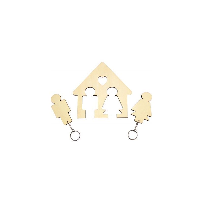 Achetez Range-clés maison en bois à suspendre 7611 pas cher sur Ma Rentrée Scolaire