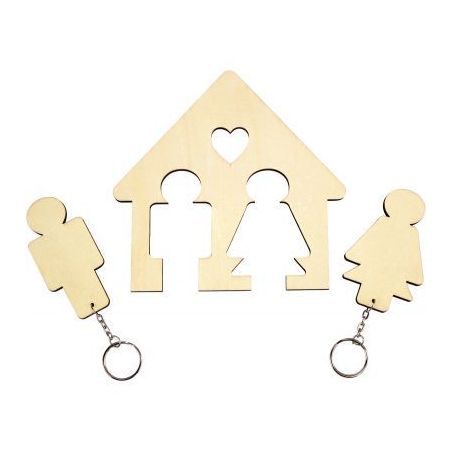 Achetez Range-clés maison en bois à suspendre 7611 pas cher sur Ma Rentrée Scolaire