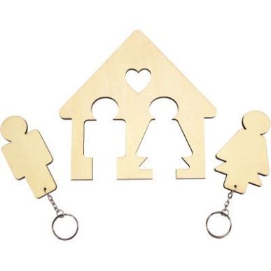 Achetez Range-clés maison en bois à suspendre 7611 pas cher sur Ma Rentrée Scolaire