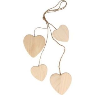 Achetez Suspension de 4 cœurs en bois 14001200 pas cher sur Ma Rentrée Scolaire