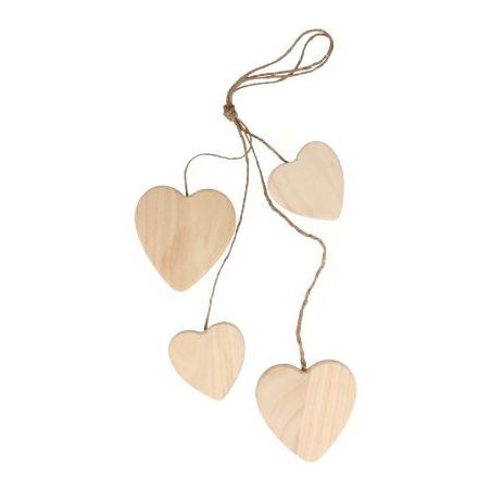 Achetez Suspension de 4 cœurs en bois 14001200 pas cher sur Ma Rentrée Scolaire