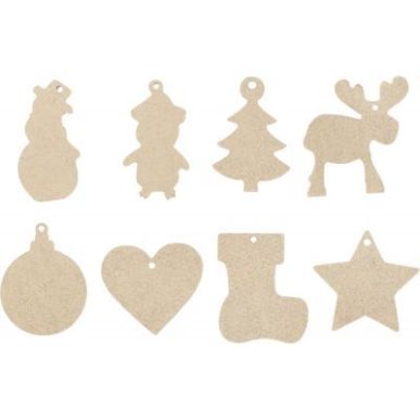 Achetez Lot de 80 décorations de Noël en bois assorties 2052 pas cher sur Ma Rentrée Scolaire