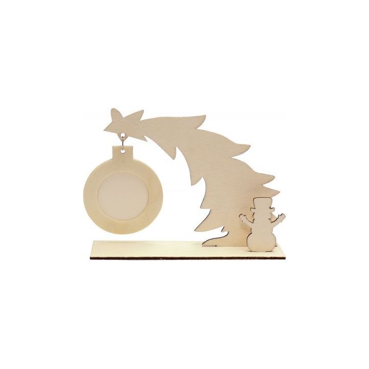 Lot de 5 porte-photos Noël en bois 2084