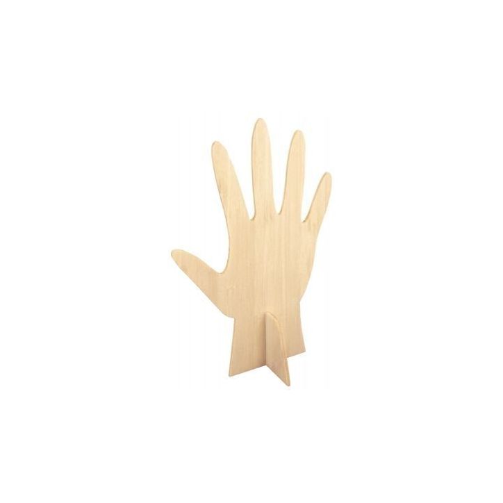 Lot de 10 mains porte-bagues en bois MAJ4447