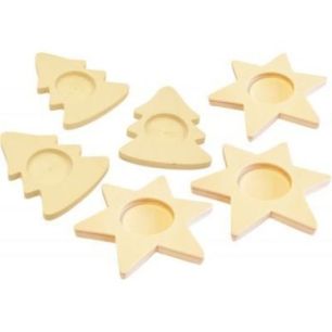 Achetez Lot de 6 bougeoirs sapins + étoiles assortis 1746 pas cher sur Ma Rentrée Scolaire