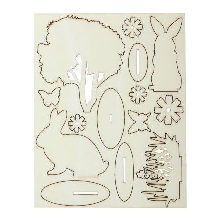 Achetez Décor à monter Pâques en bois 101214 GRAINE CRE pas cher sur Ma Rentrée Scolaire