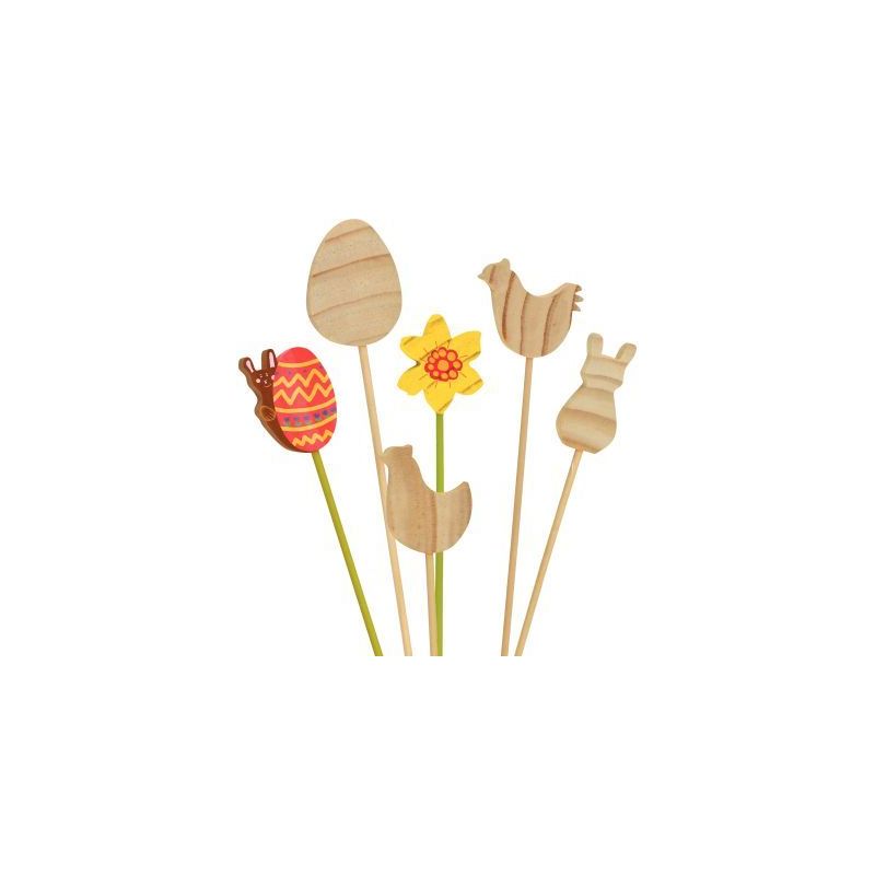 Achetez Lot de 12 piques fleurs Pâques 210115 pas cher sur Ma Rentrée Scolaire