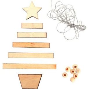 Achetez Lot de 10 suspensions sapin à lattes en bois 100389 pas cher sur Ma Rentrée Scolaire