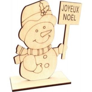Achetez Lot de 10 bonshommes de neige en bois sur socle MAJ3741 pas cher sur Ma Rentrée Scolaire