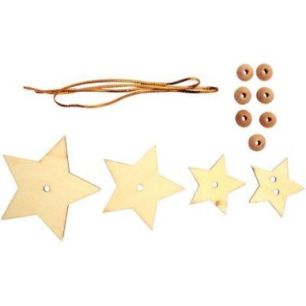 Achetez Lot de 10 suspensions étoiles 3D en bois 100392 GRAINE CRE pas cher sur Ma Rentrée Scolair..