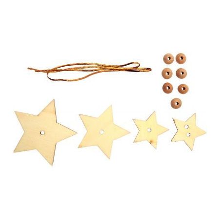 Achetez Lot de 10 suspensions étoiles 3D en bois 100392 GRAINE CRE pas cher sur Ma Rentrée Scolair..