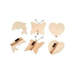 Achetez Lot de 12 porte-mémo magnétiques en bois assortis SC103295 pas cher sur Ma Rentrée Scolai..