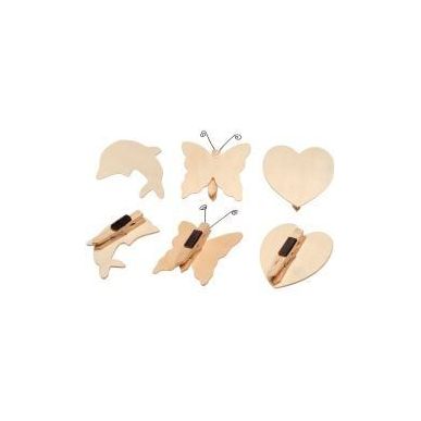 Achetez Lot de 12 porte-mémo magnétiques en bois assortis SC103295 pas cher sur Ma Rentrée Scolai..