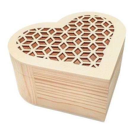 Achetez Boîte en bois forme coeur ajouré 7532 pas cher sur Ma Rentrée Scolaire