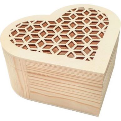 Achetez Boîte en bois forme coeur ajouré 7532 pas cher sur Ma Rentrée Scolaire