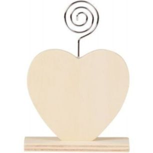 Achetez Lot de 6 porte-photos en bois forme coeur 1318/22501 pas cher sur Ma Rentrée Scolaire