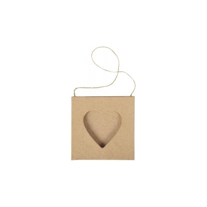 Lot de 10 cadres mini cur en carton brun 1604