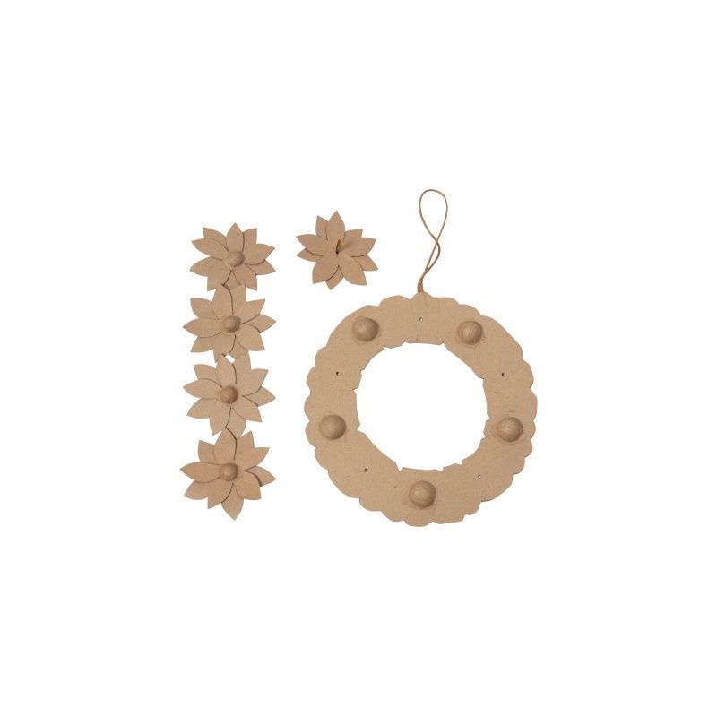 Achetez Couronne de fleurs en carton brun, diamètre 29 cm HD067C DECOPATCH pas cher sur Ma Rentrée..