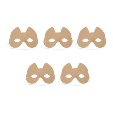 Achetez Lot de 5 masques CHAT en carton pour enfant AC457MAJC DECOPATCH pas cher sur Ma Rentrée Sco..