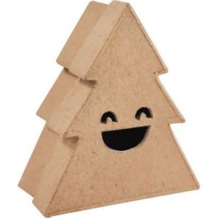 Achetez Lot de 10 boites sapin sourire en carton brun BT056MAJC DECOPATCH pas cher sur Ma Rentrée S..