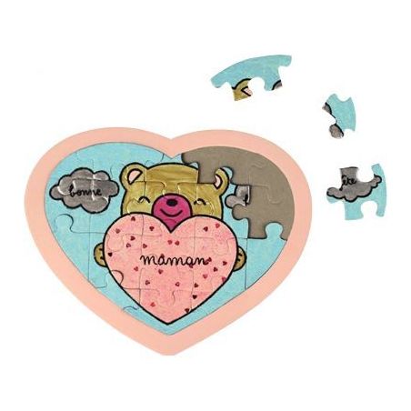 Achetez Lot de 12 puzzles en forme de cœur, 18 pièces en carton blanc PUZCOEUR/12 CLEOPATRE pas ch..