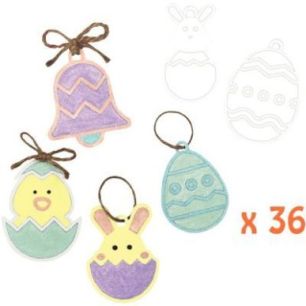Achetez Lot de 36 suspensions Pâques en carton blanc PL36PAQUES CLEOPATRE pas cher sur Ma Rentrée ..