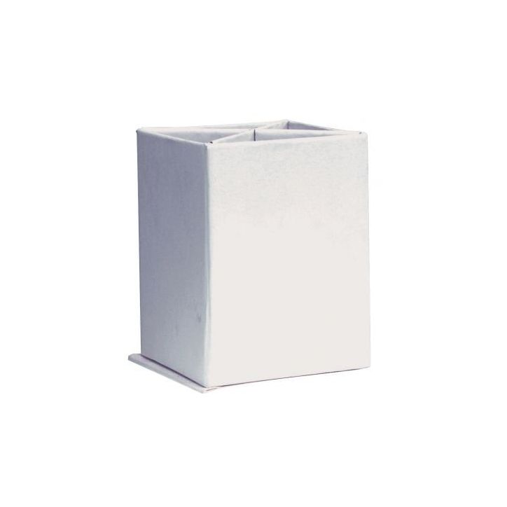 Lot de 10 pots à crayons en carton blanc 102307MDX10 DECOPATCH