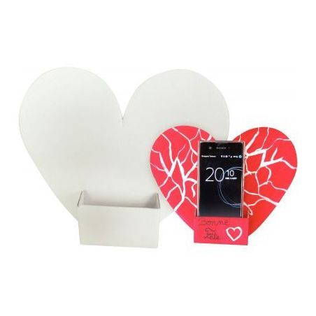 Achetez Lot de 10 porte-téléphone coeur en carton blanc SMARTCO10 CLEOPATRE pas cher sur Ma Rentrî.