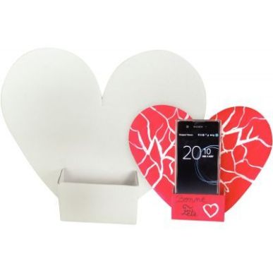 Achetez Lot de 10 porte-téléphone coeur en carton blanc SMARTCO10 CLEOPATRE pas cher sur Ma Rentrî.