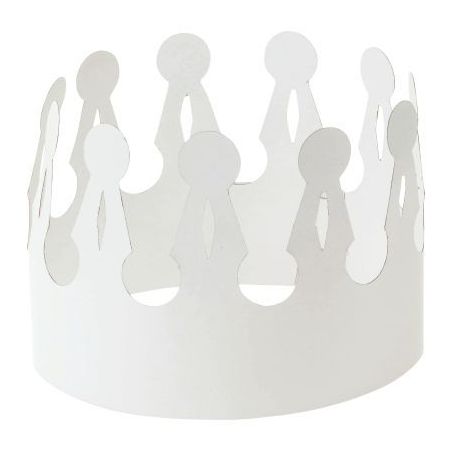 Achetez Lot de 24 couronnes en carton blanc 761644 pas cher sur Ma Rentrée Scolaire