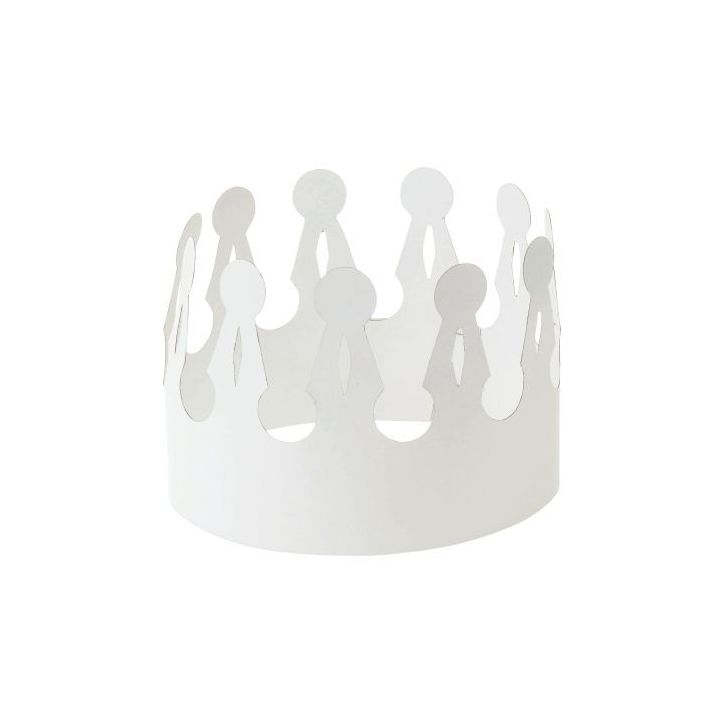 Lot de 24 couronnes en carton blanc 761644