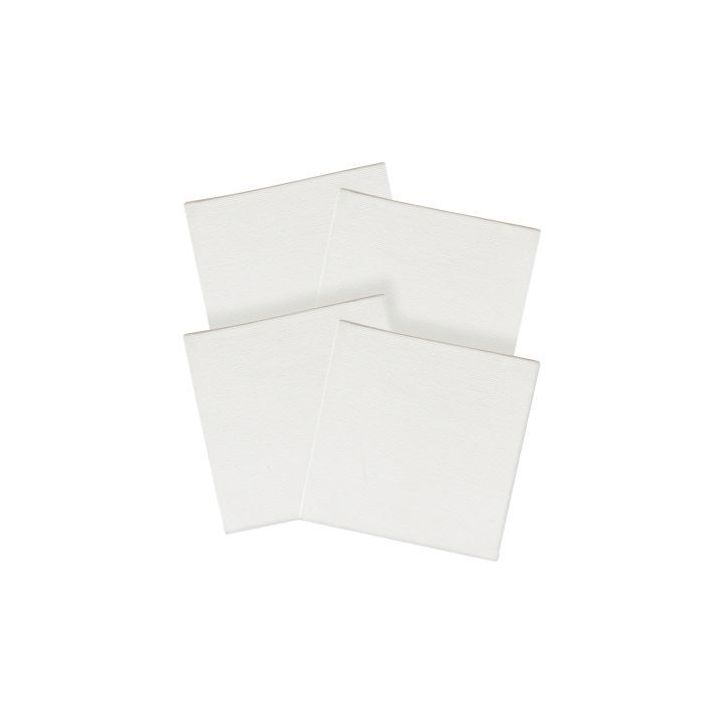 Lot de 4 cartons entoilés 10x10 cm 5263