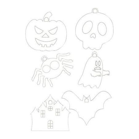 Achetez Lot de 36 suspensions Halloween en carton blanc PL36HALLOW CLEOPATRE pas cher sur Ma Rentré..