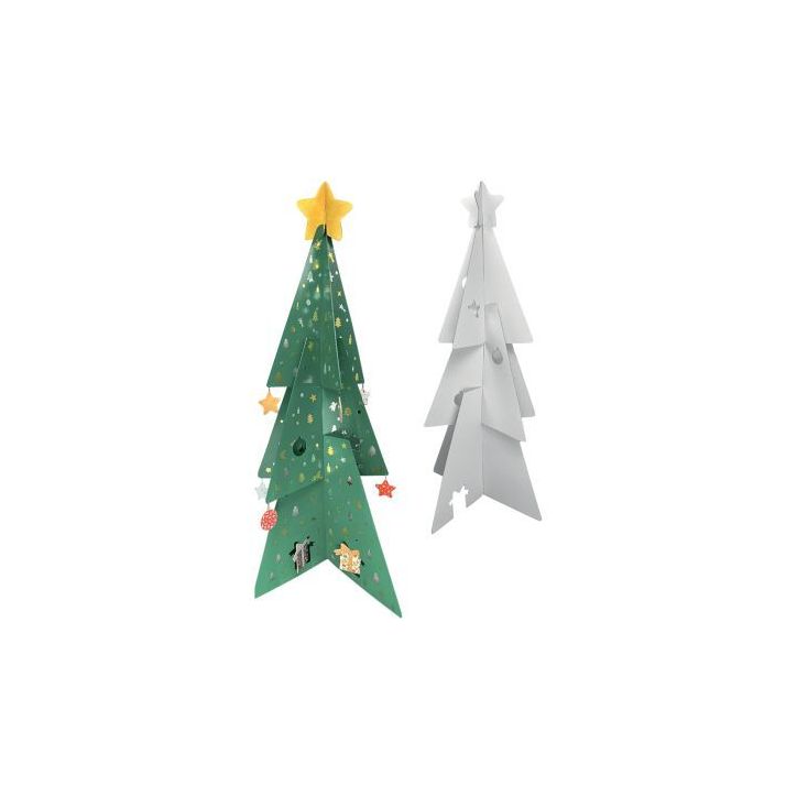 Sapin de noël géant en carton blanc a monter SAP1M