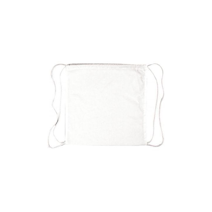 Lot de 10 sacs à dos en coton blanc avec cordon, grand modèle 1609