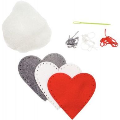 Achetez Pack de 30 cœurs en feutrine à coudre L294973 pas cher sur Ma Rentrée Scolaire