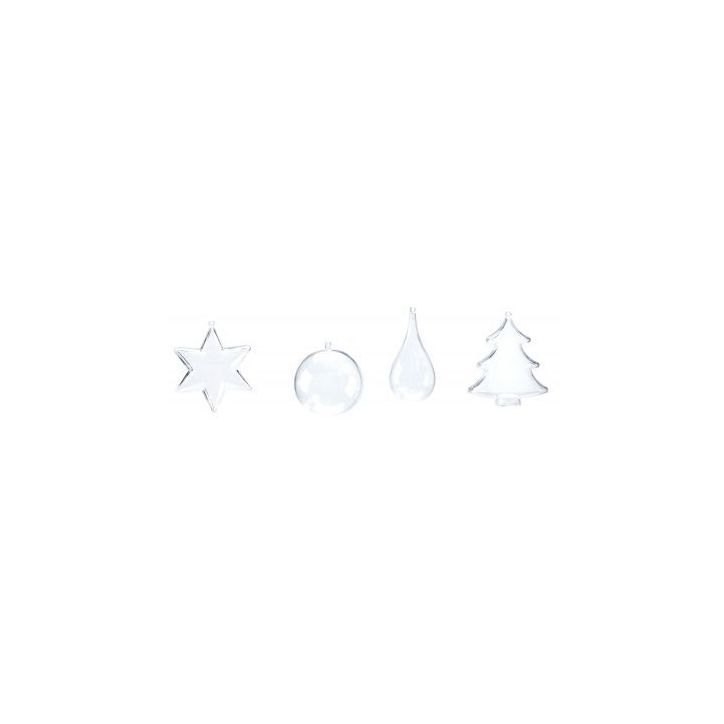 Lot de 24 objets en plastique cristal à décorer dont 4 gratuits 2155