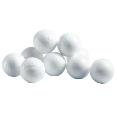 Achetez Lot de 10 boules en styropor blanches, diamètre 5 cm 14090091 pas cher sur Ma Rentrée Scol..